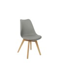 Cadeira DKD Home Decor 48 x 55 x 83 cm Espuma Cinzento Castanho Polipropileno Faia