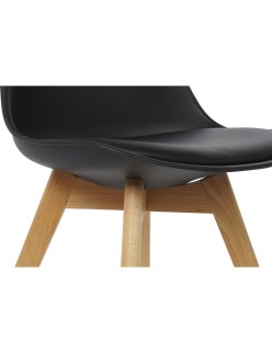 Chaise DKD Home Decor Noir 48 x 55 x 83 cm