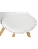 Chair DKD Home Decor 48 x 55 x 83 cm White polypropylene Beech