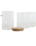 Set de Vasos Home ESPRIT Transparente Bambú Vidrio de Borosilicato 210 ml
