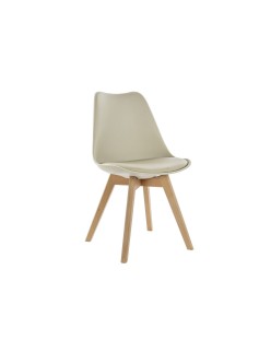 Cadeira DKD Home Decor 48 x 54 x 82 cm Bege Polipropileno Faia