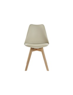 Chair DKD Home Decor 48 x 54 x 82 cm Beige polypropylene Beech
