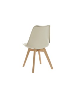 Cadeira DKD Home Decor 48 x 54 x 82 cm Bege Polipropileno Faia