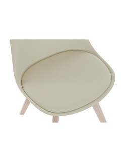 Chair DKD Home Decor 48 x 54 x 82 cm Beige polypropylene Beech