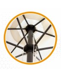 Parasol Aktive Crema Aluminio Acero 300 cm