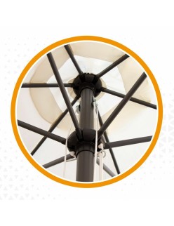 Parasol Aktive Crème Aluminium Acier 300 cm