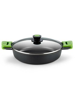 Casserole with lid BRA PRIOR Black Aluminium 2,3 L Ø 24 cm (1 Unit)