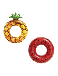 Bestway Aufblasbarer Schwimmring Wassermelone und Ananas Farbmix D116 cm +12 Jahre Strand und Pool 36121
