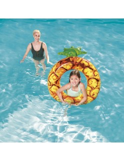 Bestway Aufblasbarer Schwimmring Wassermelone und Ananas Farbmix D116 cm +12 Jahre Strand und Pool 36121