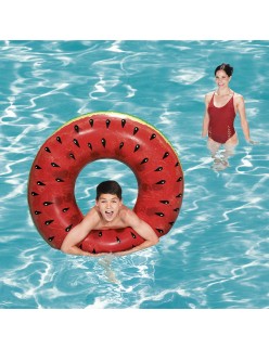 Bestway Aufblasbarer Schwimmring Wassermelone und Ananas Farbmix D116 cm +12 Jahre Strand und Pool 36121