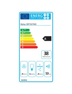 Hotte standard Balay 3BT267MX métallique (60 cm)