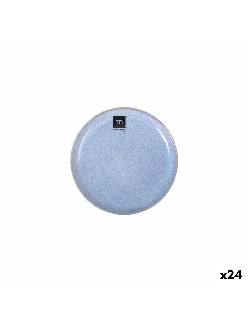 Flat Plate La Mediterránea Macarella blue Ø 16 cm (24 Units)