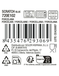 Teglia da Cucina La Mediterránea Scratch blue (12 Unità)