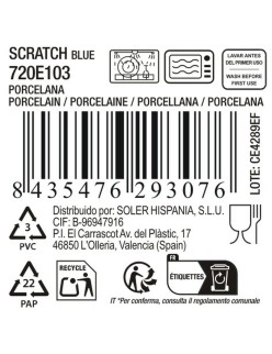 Teglia da Cucina La Mediterránea Scratch blue (8 Unità)