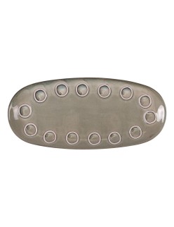 Recipiente de Cozinha La Mediterránea Almudena Cinzento Oval 33 x 14,8 x 2,7 cm (12 Unidades)