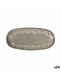 Recipiente de Cozinha La Mediterránea Almudena Cinzento Oval 25 x 12 x 2,2 cm (24 Unidades)