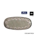 Recipiente de Cozinha La Mediterránea Almudena Cinzento Oval 25 x 12 x 2,2 cm (24 Unidades)