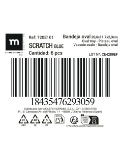 Serving Platter La Mediterránea Scratch  blue (18 Units)