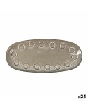 Recipiente de Cozinha La Mediterránea Almudena Cinzento Oval 29 x 13,5 x 2,4 cm (24 Unidades)
