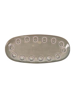 Teglia da Cucina La Mediterránea Almudena Grigio Ovale 29 x 13,5 x 2,4 cm (24 Unità)