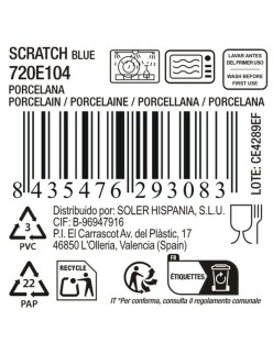 Serving Platter La Mediterránea Scratch blue (6 Units)