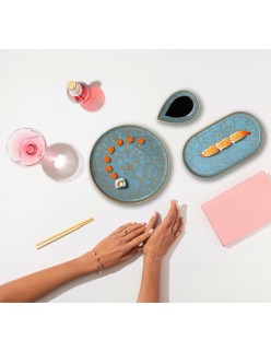 Serving Platter La Mediterránea Scratch blue (18 Units)