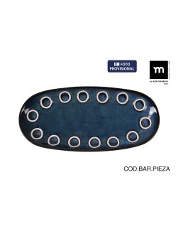 Teglia da Cucina La Mediterránea Almudena Azzurro Ovale 25 x 12 x 2,2 cm (24 Unità)