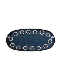 Teglia da Cucina La Mediterránea Almudena Azzurro Ovale 25 x 12 x 2,2 cm (24 Unità)