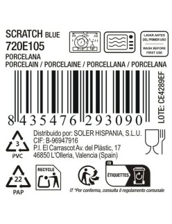 Teglia da Cucina La Mediterránea Scratch blue (8 Unità)