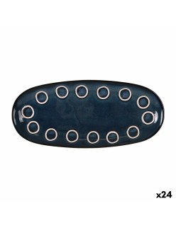 Kochschüssel La Mediterránea Almudena Blau Oval 29 x 13,5 x 2,4 cm (24 Stück)