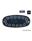 Teglia da Cucina La Mediterránea Almudena Azzurro Ovale 29 x 13,5 x 2,4 cm (24 Unità)