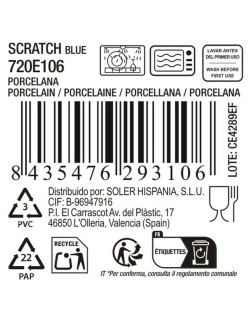 Serving Platter La Mediterránea Scratch blue (8 Units)