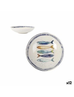 Deep Plate La Mediterránea Peixe Ø 21 cm (12 Units)