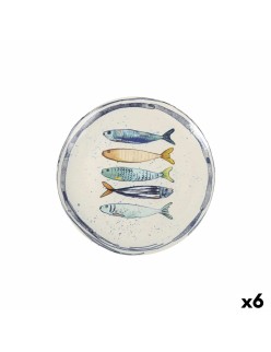 Prato de Jantar La Mediterránea Peixe Ø 26 cm (6 Unidades)