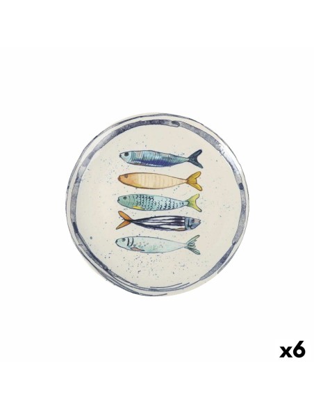 Piatto da pranzo La Mediterránea Peixe Ø 26 cm (6 Unità)