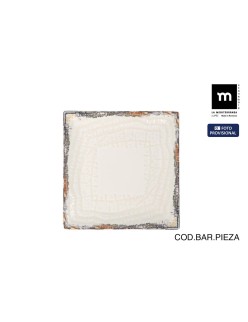 Piatto da Dolce La Mediterránea Albus 18 x 18 x 2 cm (12 Unità)