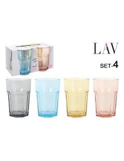 Set of glasses LAV ARAS 4 Pieces (6 Units)