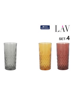 Set of glasses LAV ODIN 4 Pieces (6 Units)