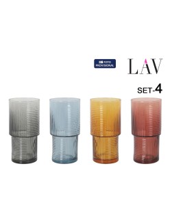 Set of glasses LAV HLN376PFT.61 4 Pieces (6 Units)
