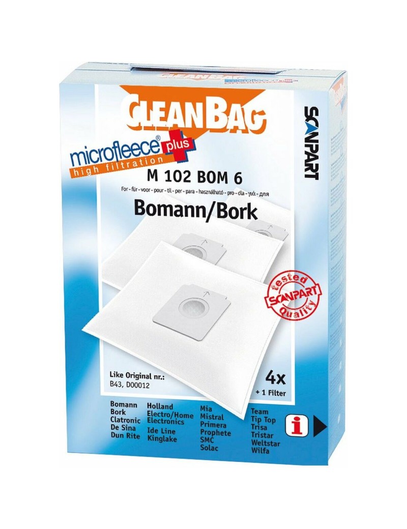 Replacement Bag for Vacuum Cleaner Scanpart M 102 BOM 6 BOMANN BORK 4UD