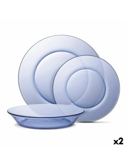 Set di Stoviglie Duralex Lys Azzurro 12 Pezzi (2 Unità)