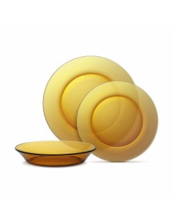 Set di Stoviglie Duralex Lys Ambra 18 Pezzi (2 Unità)