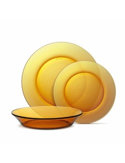 Set di Stoviglie Duralex Lys Ambra 12 Pezzi (2 Unità)