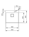 Évier simple Teka Forlinea RS15 50.40 Acier