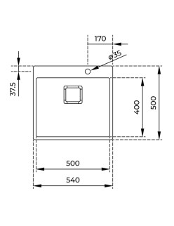 Einfachspülbecken Teka Forlinea RS15 50.40 Stahl