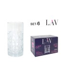 Set of glasses LAV Archie 0,39 L 6 Pieces (4 Units)