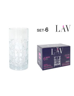 Set of glasses LAV Archie 0,39 L 6 Pieces (4 Units)