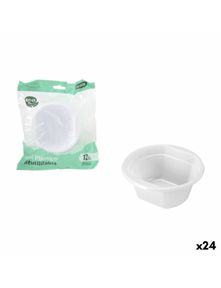 Set da Aperitivo Algon Plastica 250 ml 12 x 12 x 5 cm 12 Pezzi (24 Unità)