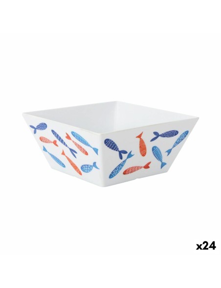 Ciotola per Aperitivi La Mediterránea Pesci 18 x 18 x 8 cm (24 Unità)