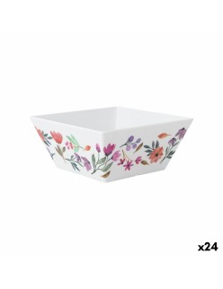 Snack Bowl La Mediterránea Flowers 18 x 18 x 8 cm (24 Units)